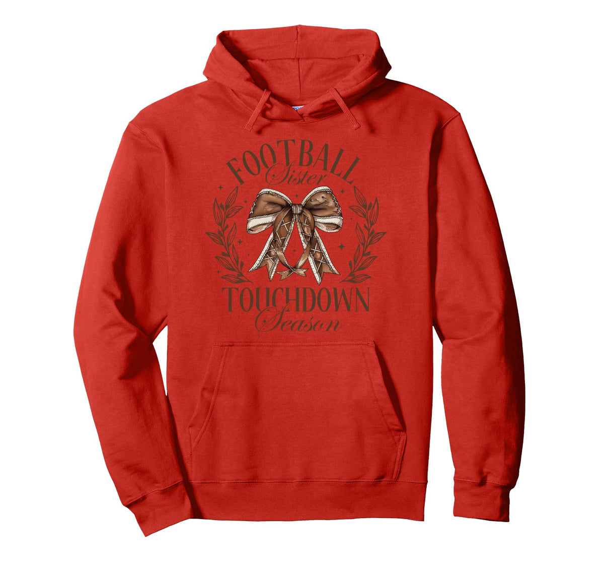 Football Sister Fall Coquette Bow Hoodie - Streetwear Style Unisex