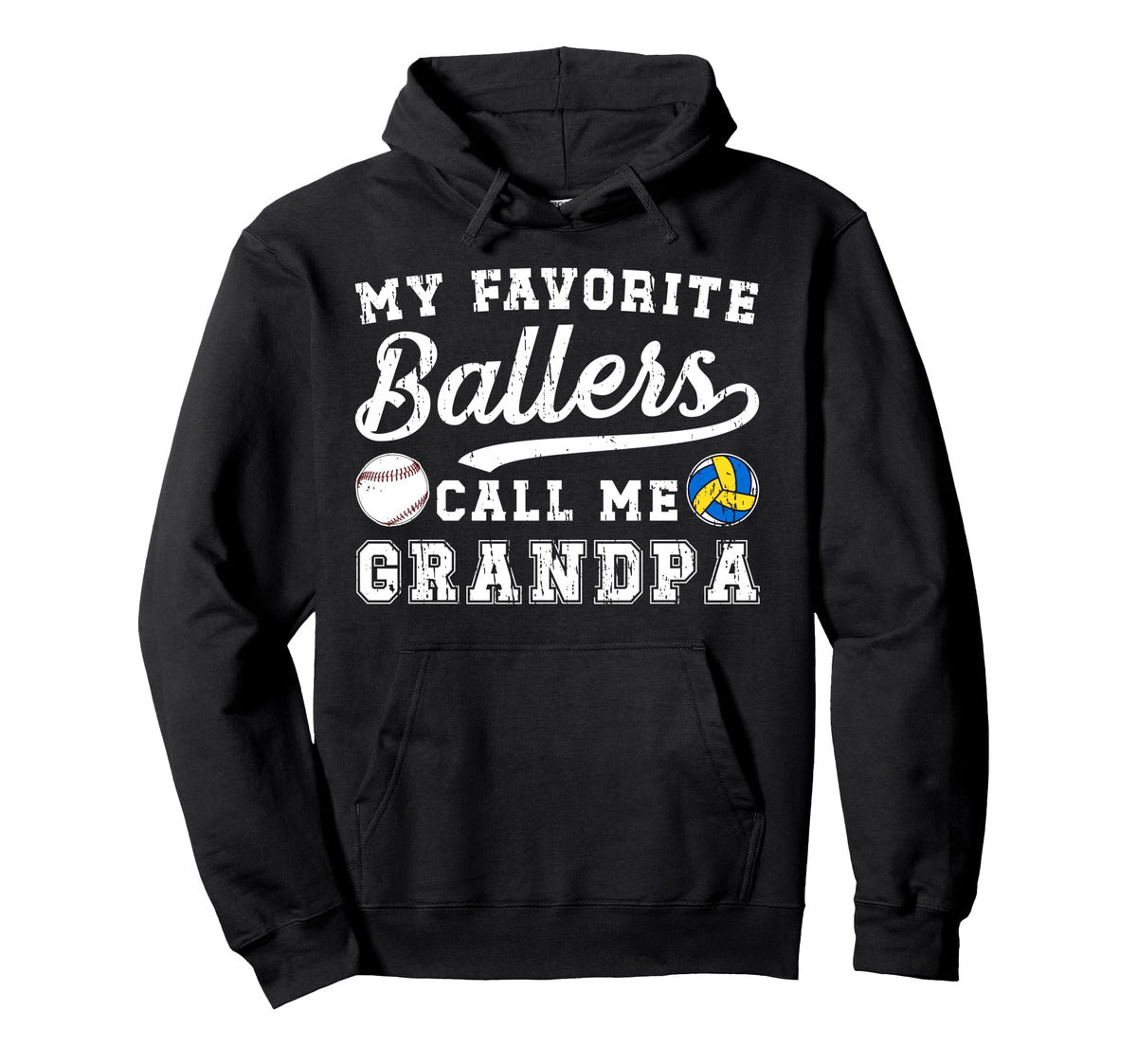 Ballers Call Me Grandpa Volleyball Hoodie - Aesthetic Graphic Unisex