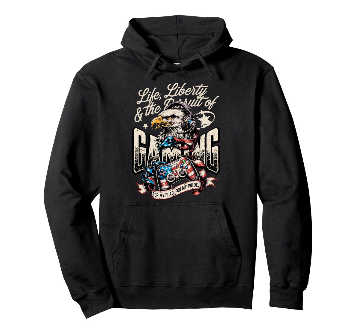 Patriotic Gaming Proud Usa Gaming Hoodie - Casual Everyday Wear for Adults
