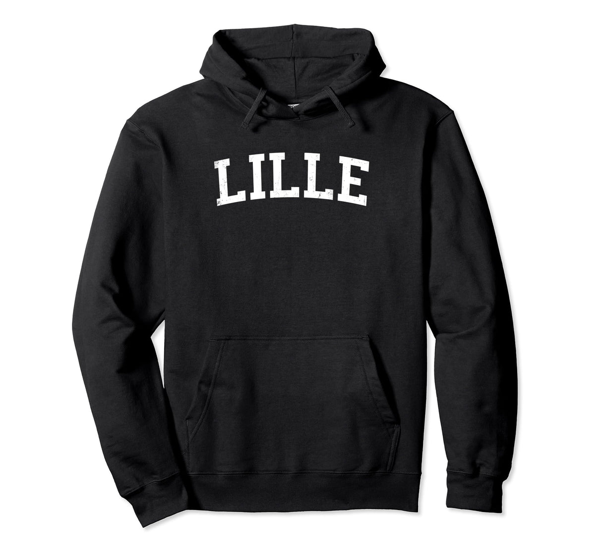 Lille France Distressed White Varsity Hoodie - Streetwear Style for Adults