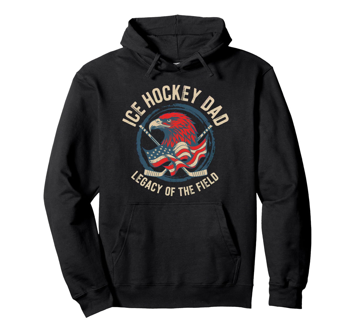 Usa Fathers Day Legacy Field Ice Hockey Dad Hoodie - Graphic Print Unisex