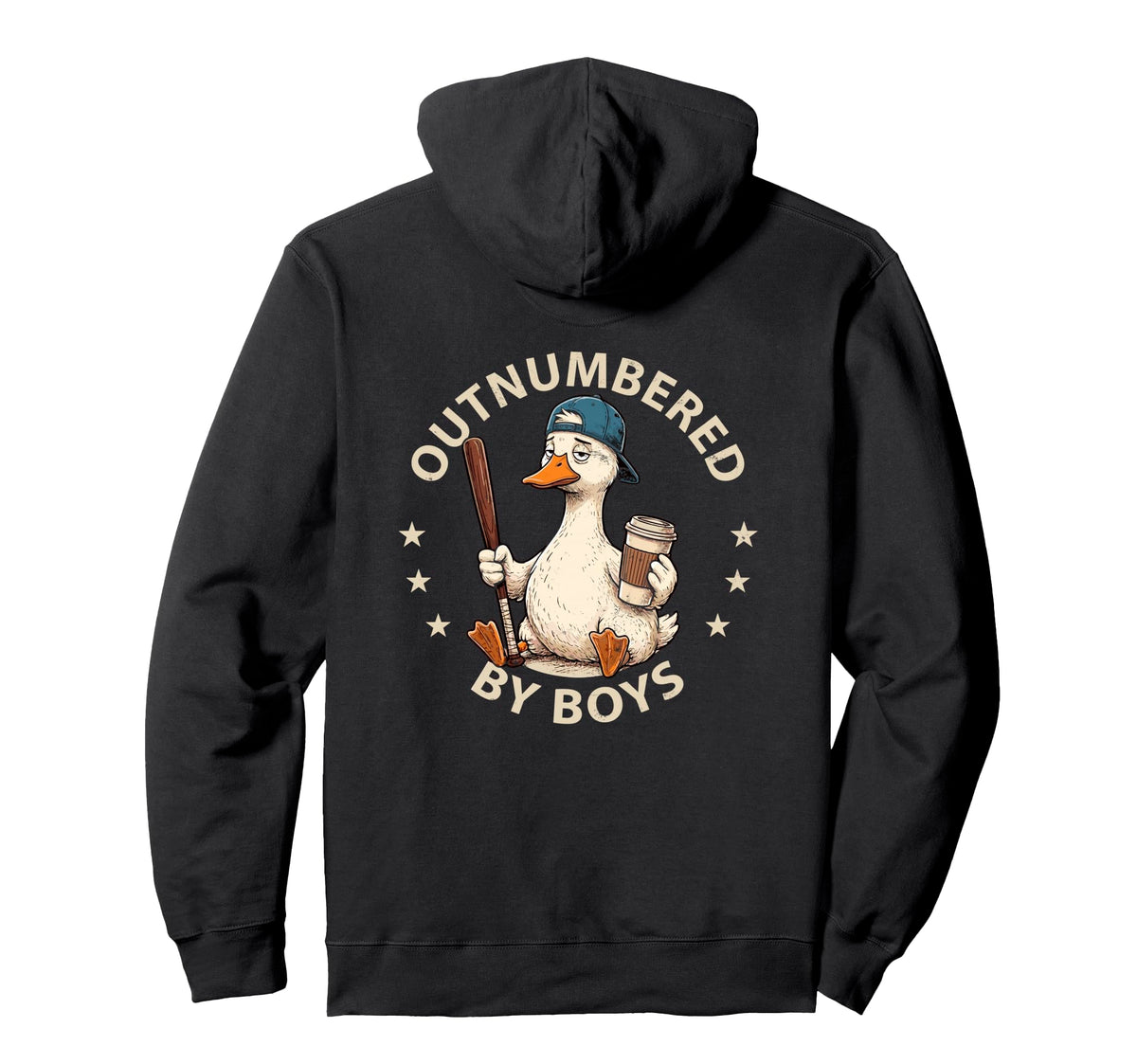 Outnumbered Mom Funny Mom Goose Family Hoodie - Trendy Graphic for Adults