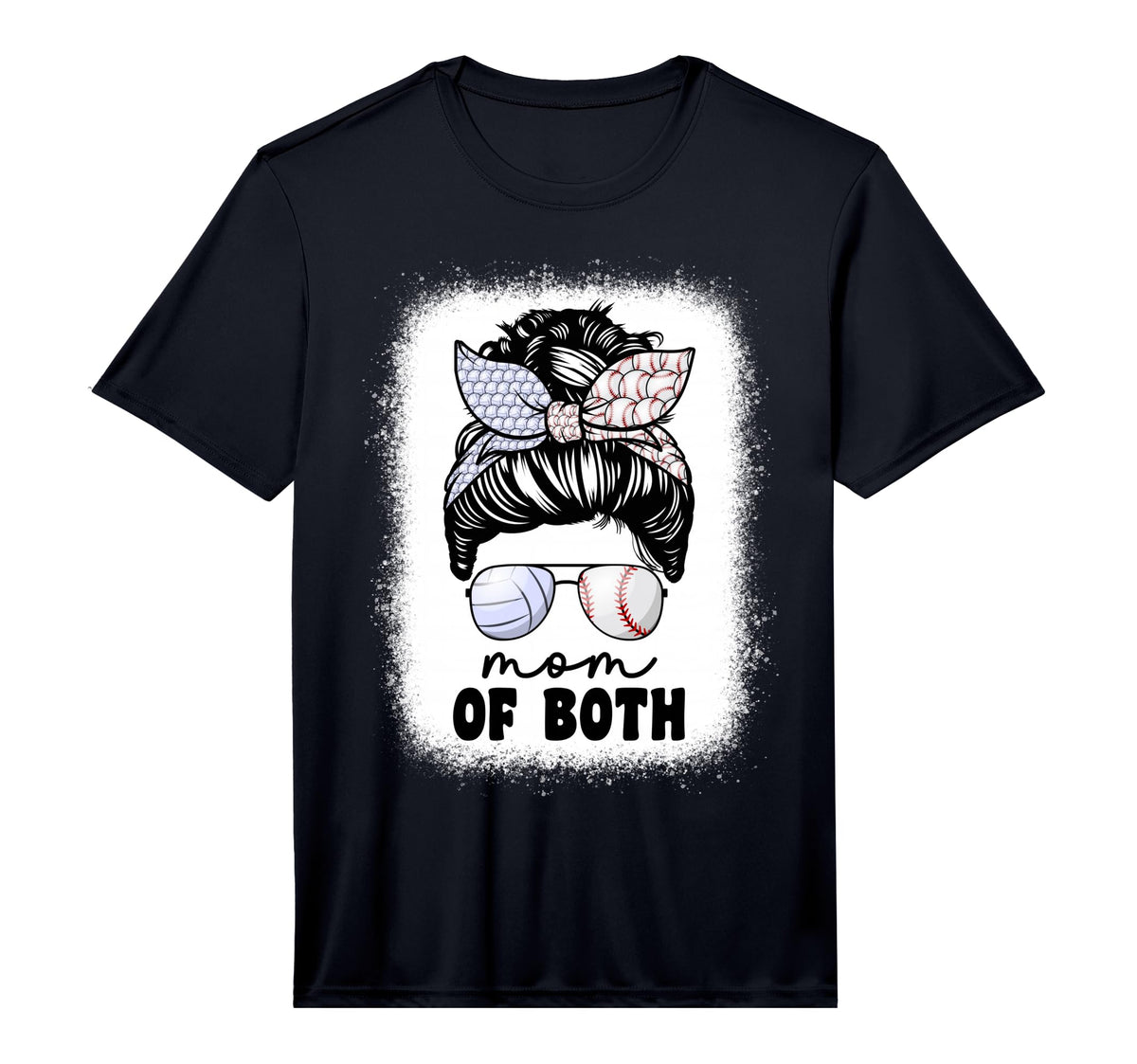 Mom Both Volleyball And Baseball Mom T-Shirt - Custom Art Print for Adults