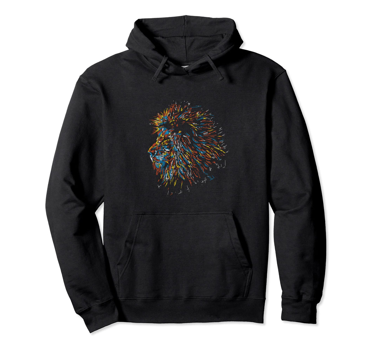 Lion Multi Wear Inspired Lion Peace Love Hoodie - Novelty Apparel Men Women