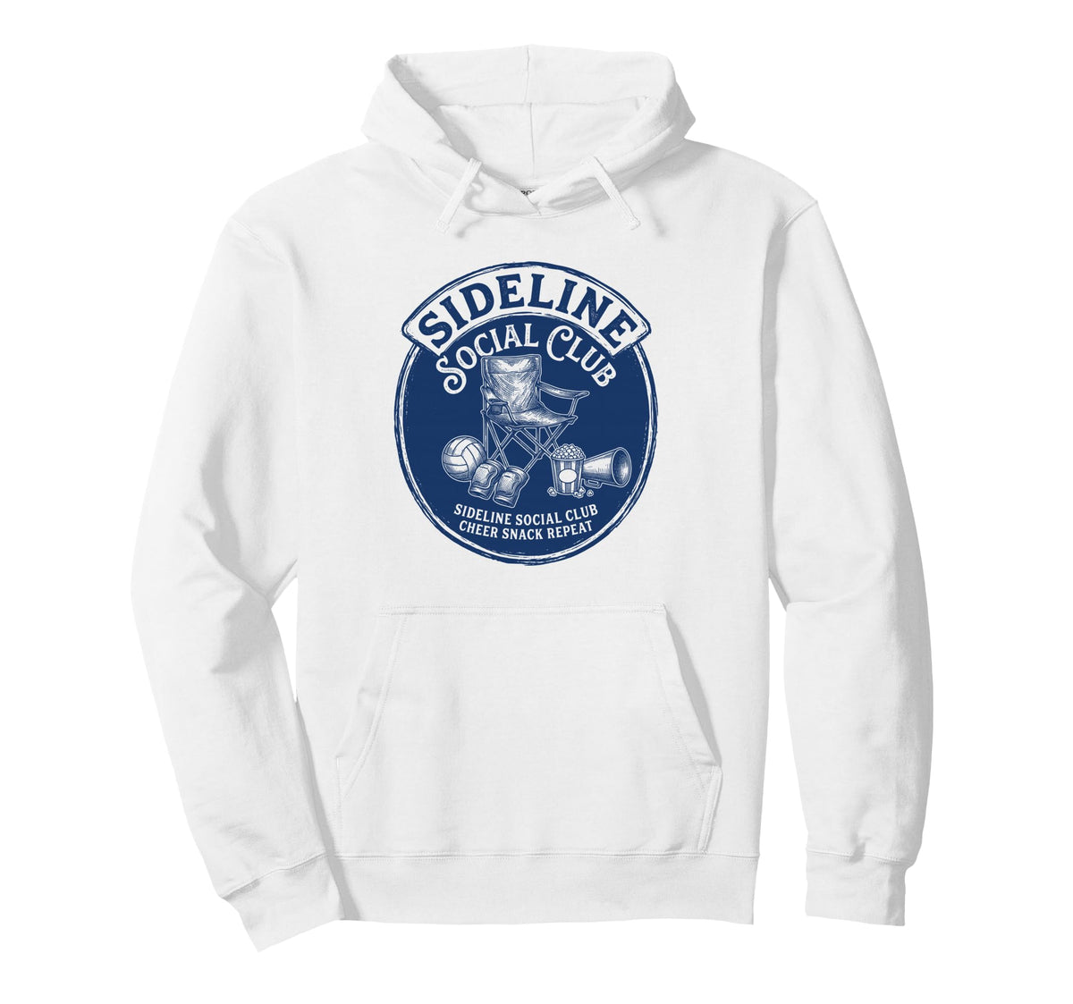 Sideline Social Club Volleyball Mom Funny Hoodie - Trendy Graphic Unisex