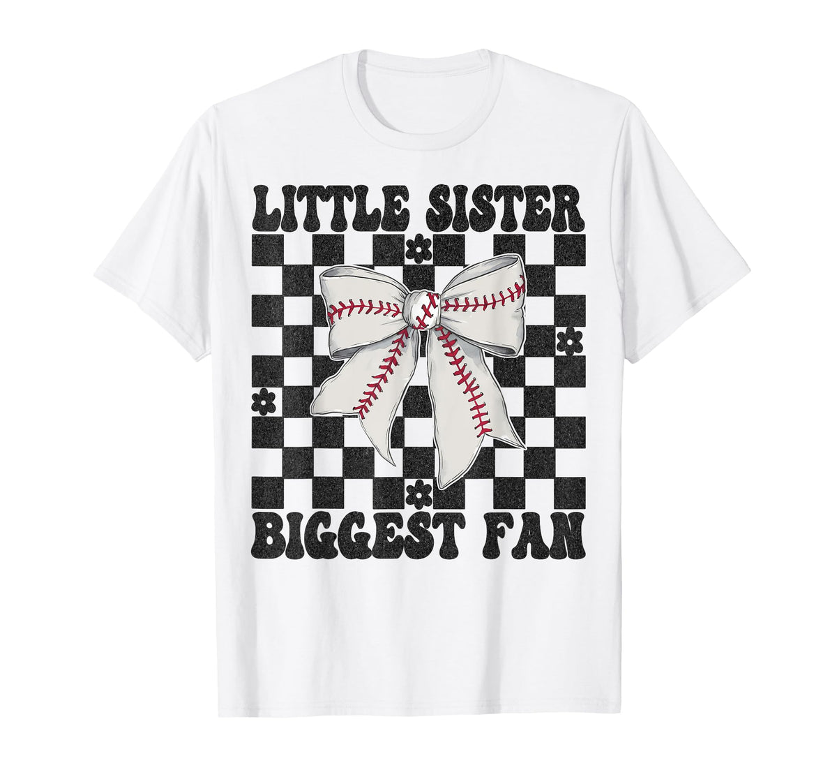 Baseball Sister Baseball Little T-Shirt - Casual Everyday Wear Men Women