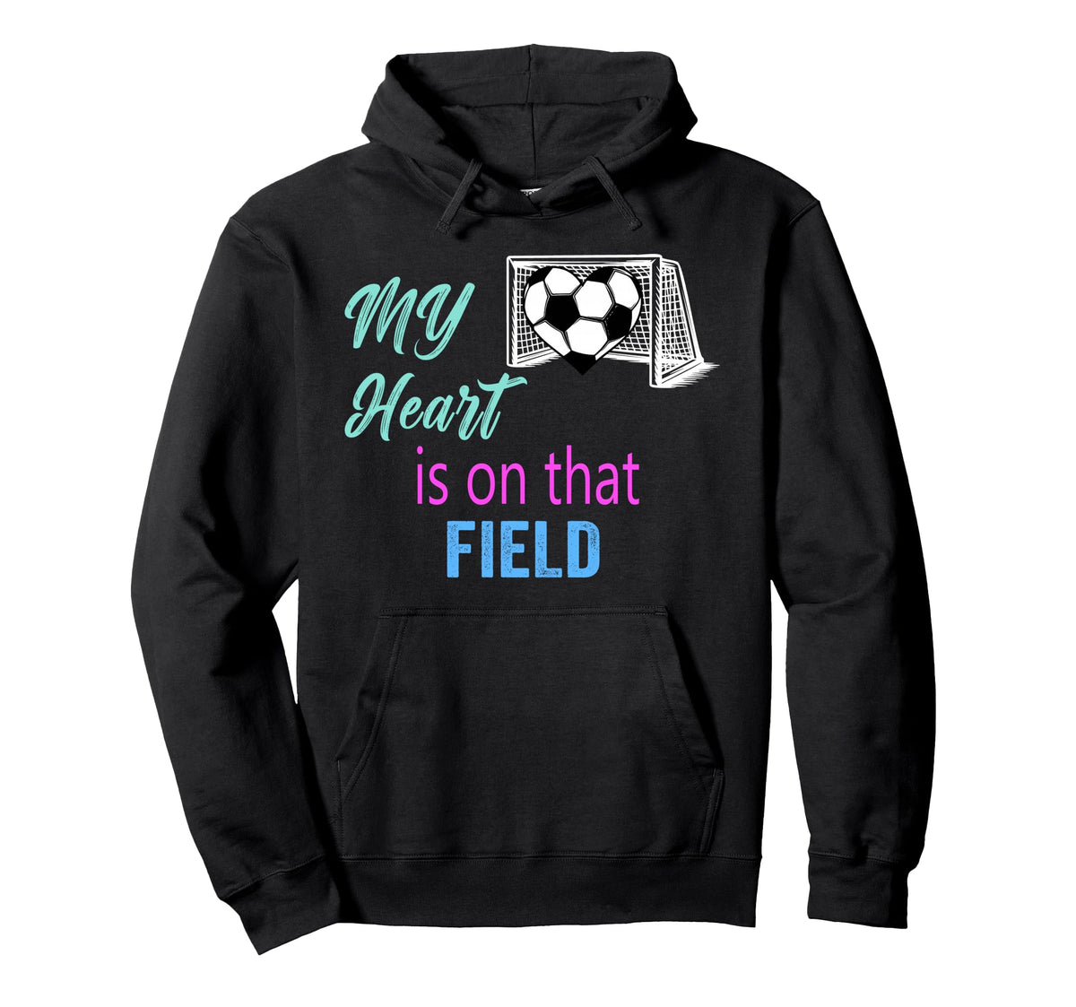 Soccer Mom Mama Heart Is That Field Hoodie - Novelty Apparel Men Women