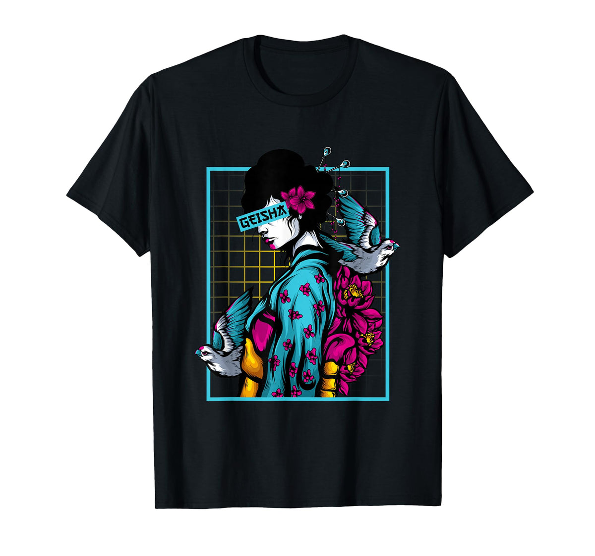 Kawaii Geisha Japanese Tradition T-Shirt - Graphic Print Men Women