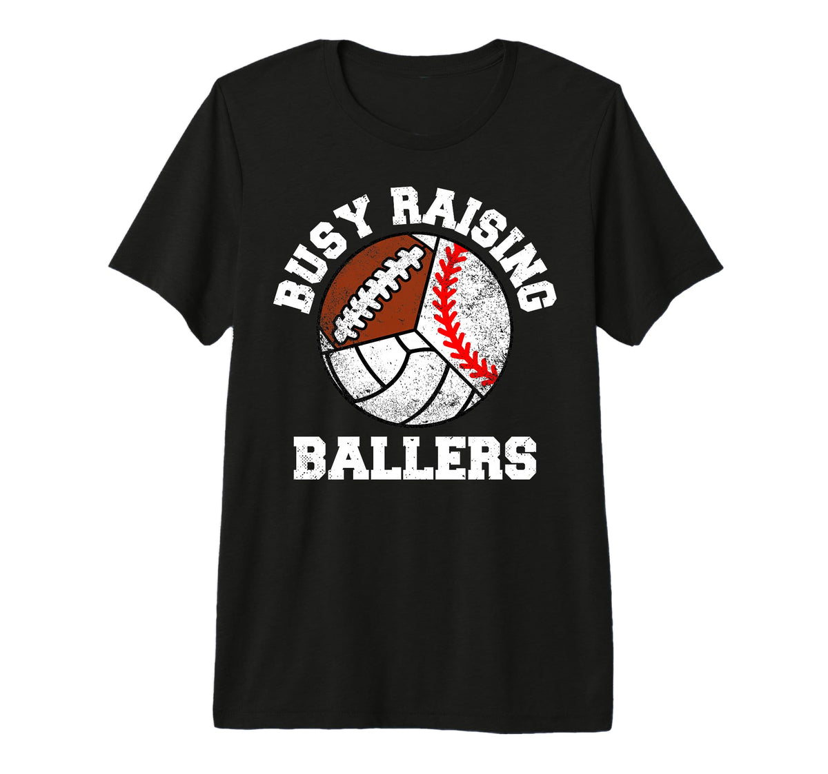 Busy Raising Ballers Funny Baseball T-Shirt - Trendy Graphic Men Women