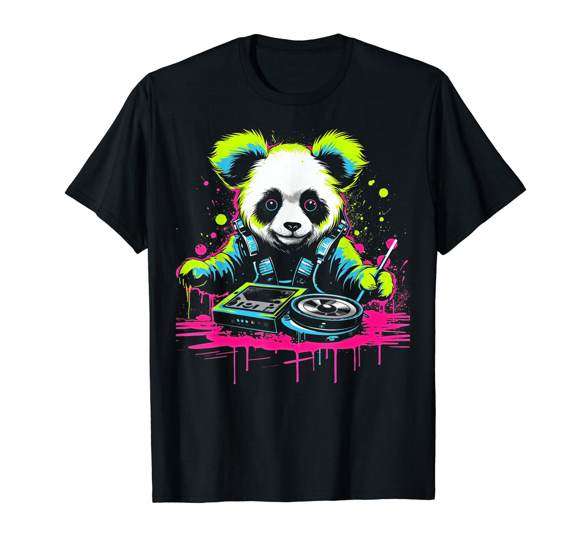 Kawaii Cat Dj Japanese Edm Y2K T-Shirt - Casual Everyday Wear Unisex