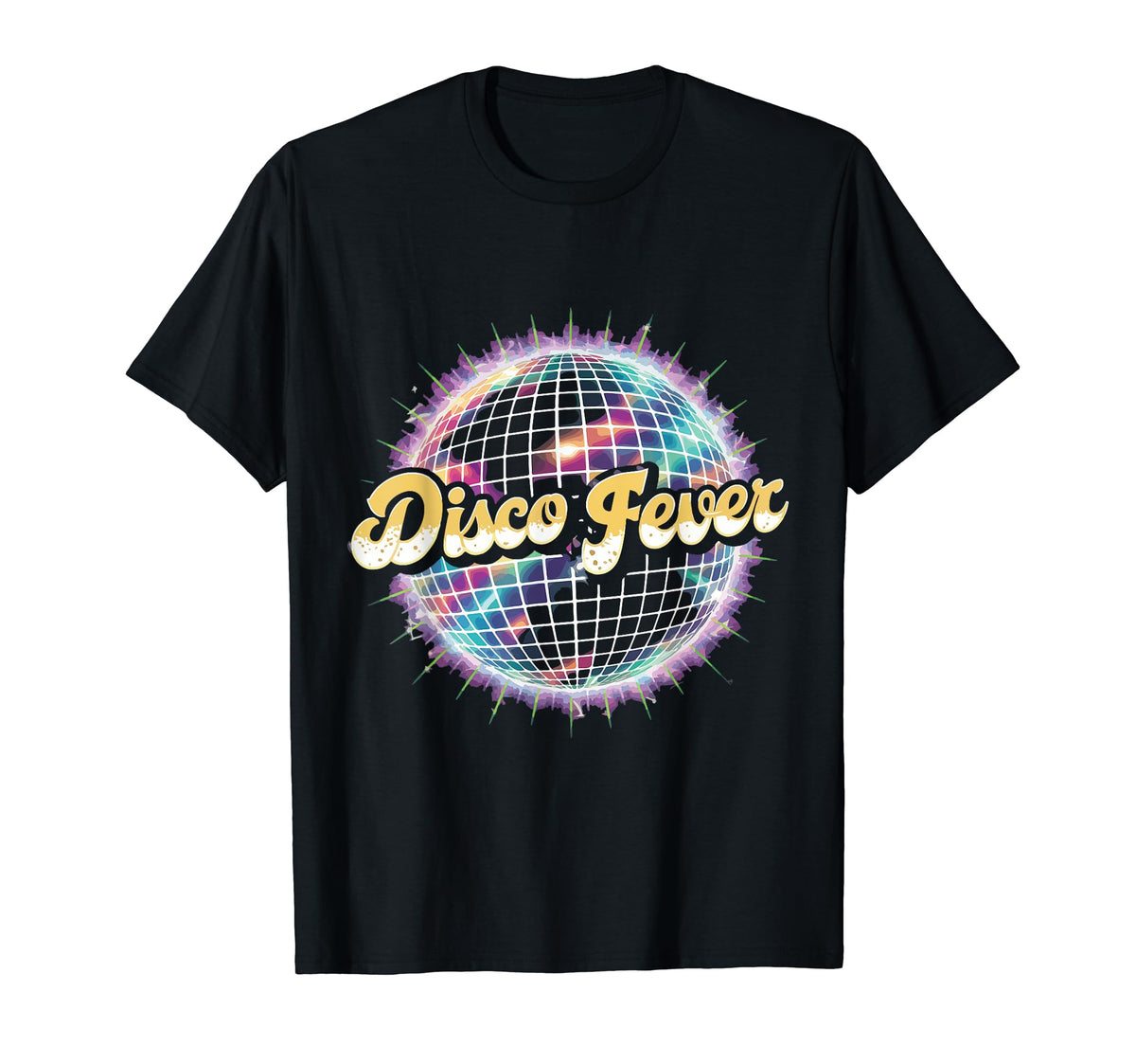 Disco Ball Costume Disco Fever Club T-Shirt - Graphic Print for Adults
