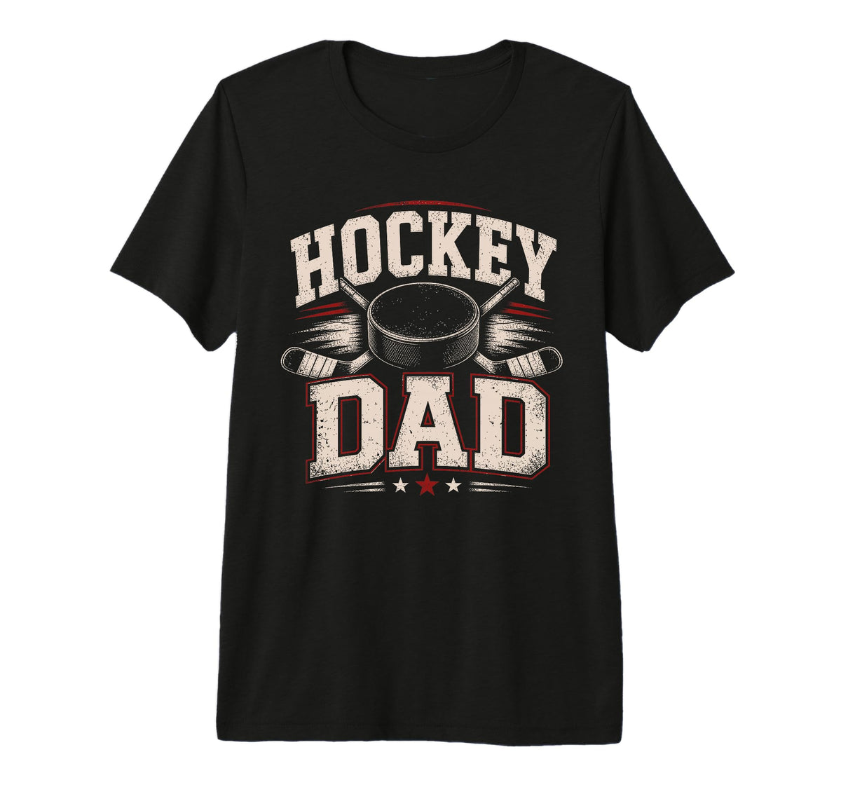 Hockey Dad Sports Dad Tri Blend T-Shirt - Custom Art Print for Adults