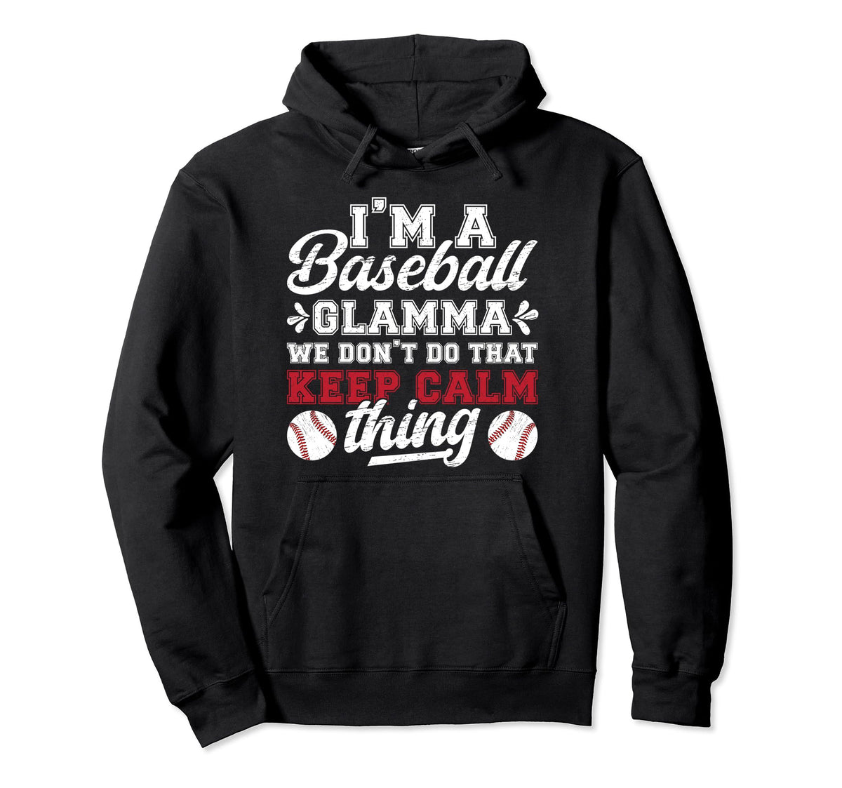 Im Baseball Glamma Grandma Glamma Hoodie - Minimalist Print Men Women