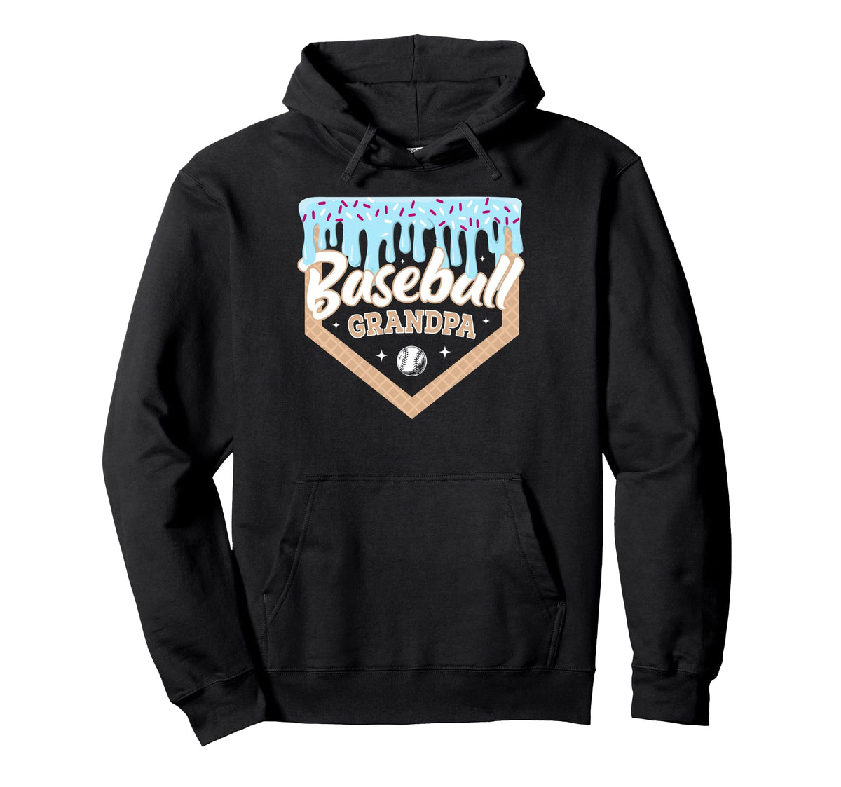 Baseball Drip Grandpa Ice Cream Home Hoodie - Casual Everyday Wear Unisex