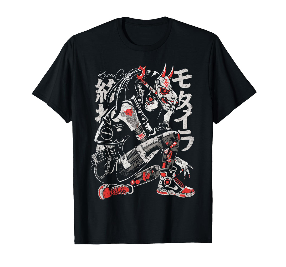 Japanese Streetwear Cyberpunk Y2K T-Shirt - Graphic Print for Adults