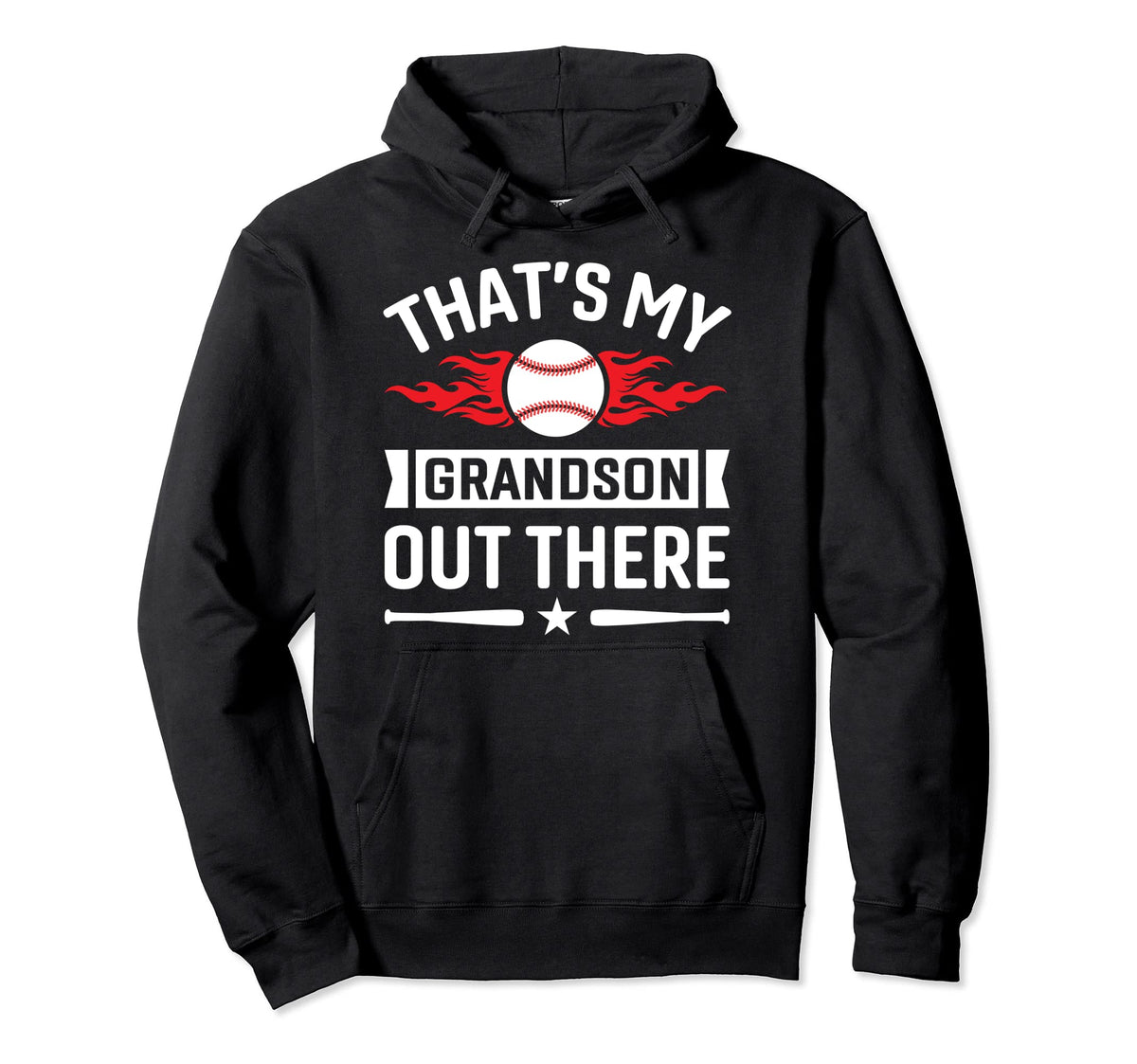 Thats My Grandson Out There Baseball Hoodie - Streetwear Style Unisex