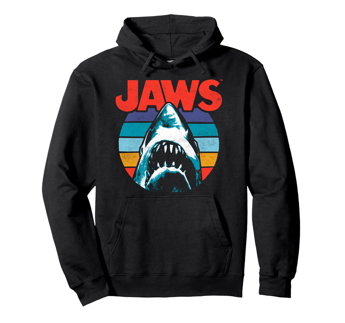 Jaws Colors Shark Rainbow Logo Hoodie - Casual Everyday Wear Men Women