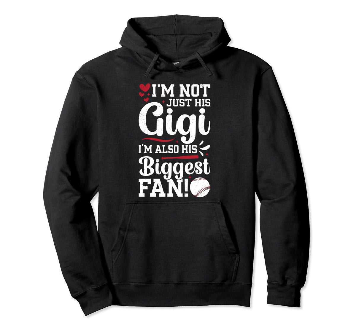 His Biggest Fan Baseball Gigi Hoodie - Casual Everyday Wear for Adults