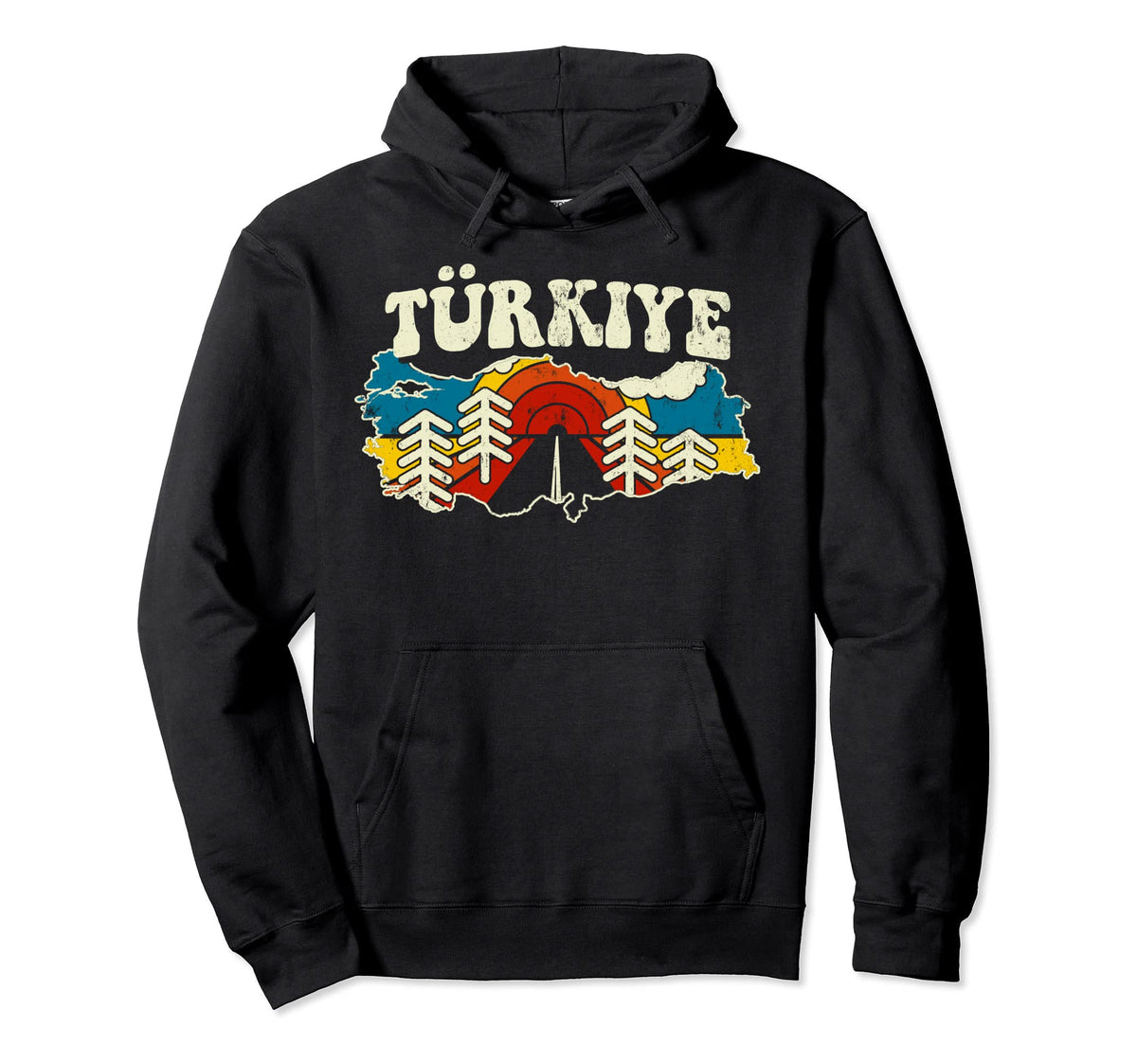Turkey Turkish T Rkiye Country Rainbow Hoodie - Custom Art Print Men Women