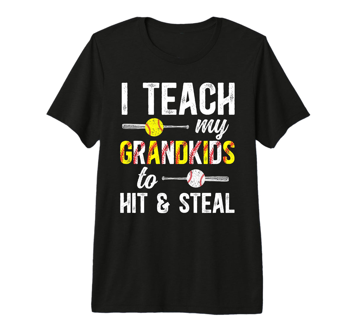 Mens Baseball Softball Papa Grandpa T-Shirt - Fun Novelty Design Men Women