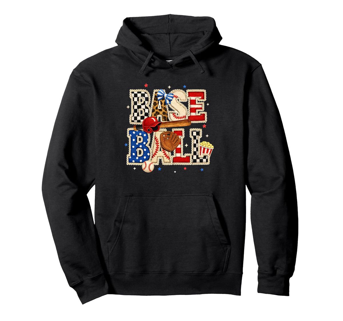 Baseball Lover Game Day Lace Hoodie - Casual Everyday Wear Men Women