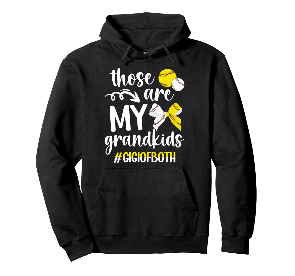 My Grandkids Gigi Both Baseball Hoodie - Casual Everyday Wear Unisex