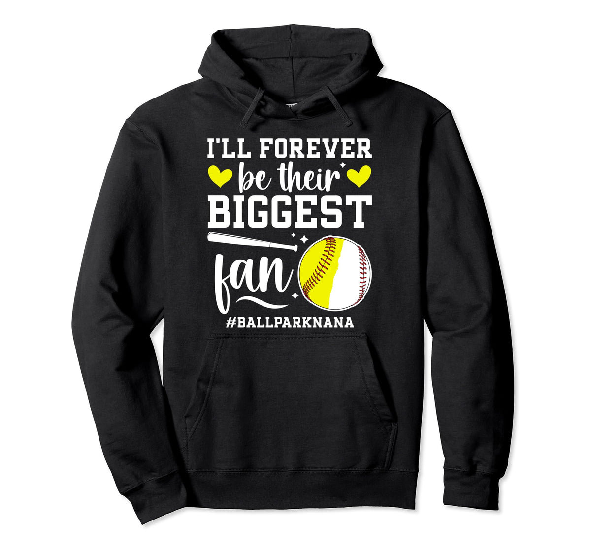 Their Biggest Fan Ballpark Nana Softball Hoodie - Graphic Print Men Women