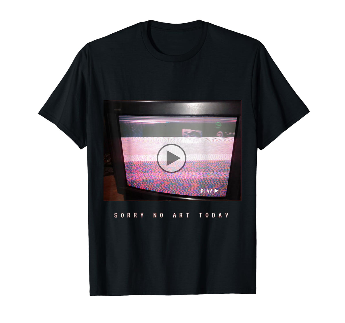 No Art Vaporwave Aesthetic 80S Tv T-Shirt - Aesthetic Graphic Men Women