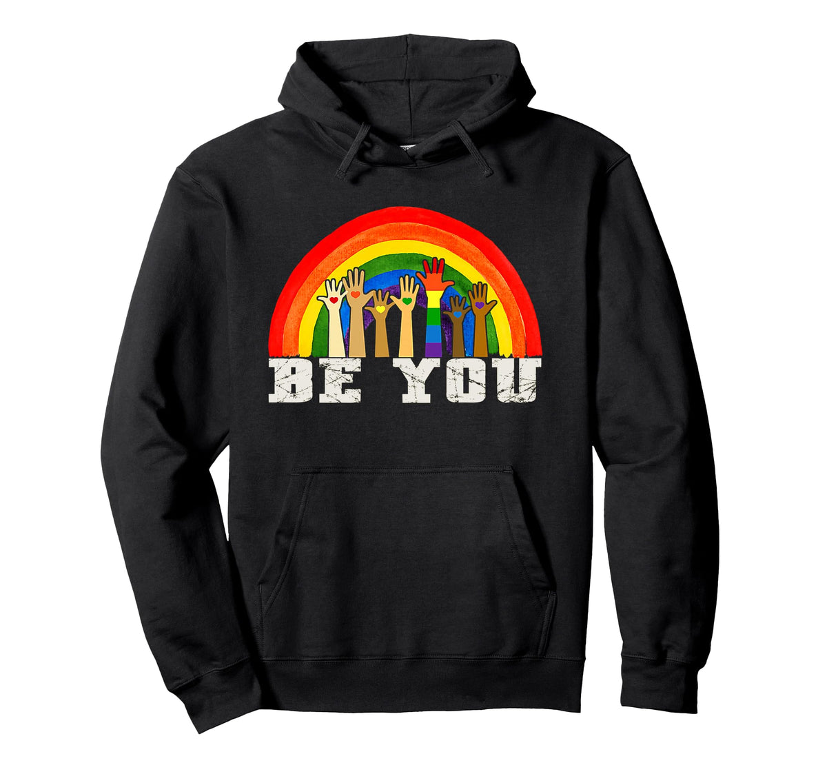 Be You Gay Pride Lgbt Ally Rainbow Pride Hoodie - Aesthetic Graphic Unisex