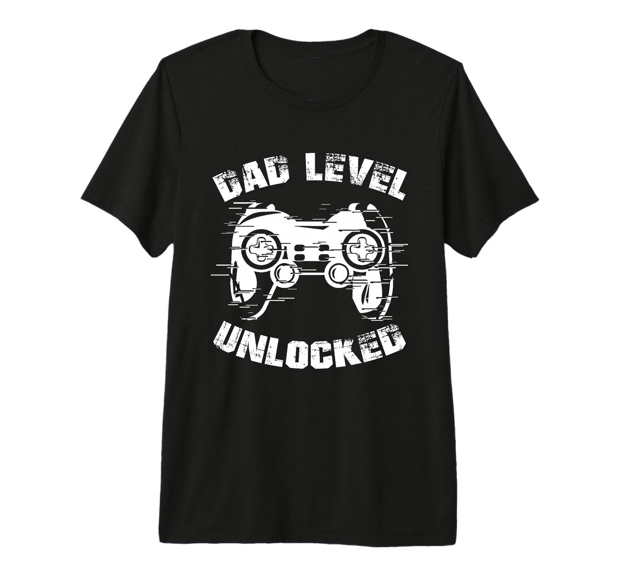 Dad Level Unlocked Gaming Controller T-Shirt - Trendy Graphic Unisex