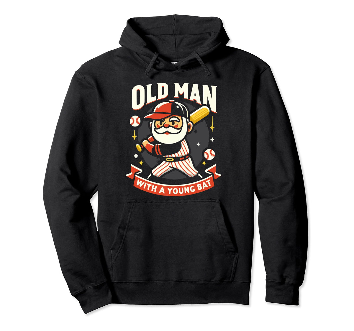 Baseball Grandpa Grandfather Gramps Hoodie - Fun Novelty Design for Adults