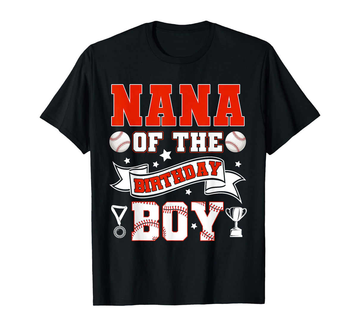 Nana Birthday Baseball Player T-Shirt - Casual Everyday Wear Men Women