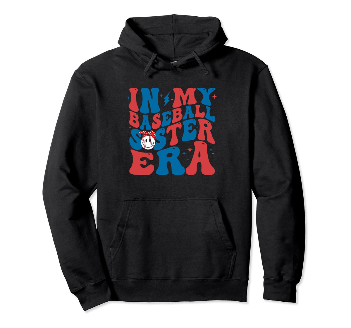 My Baseball Sister Era Groovy Baseball Hoodie - Trendy Graphic Men Women