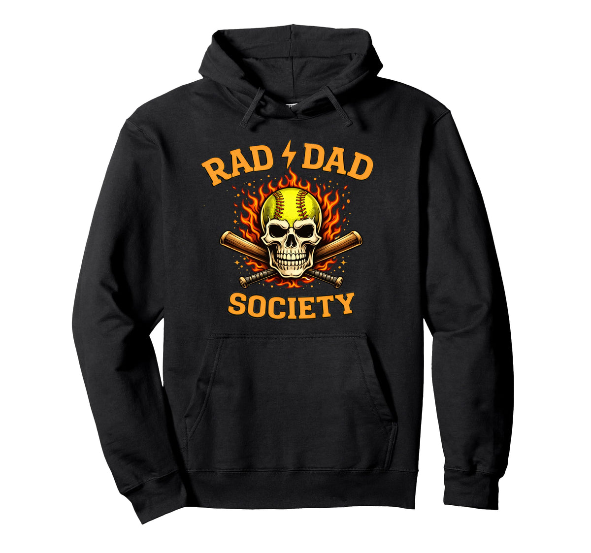 Softball Father Rad Dad Society Gameday Hoodie - Unique Graphic Men Women