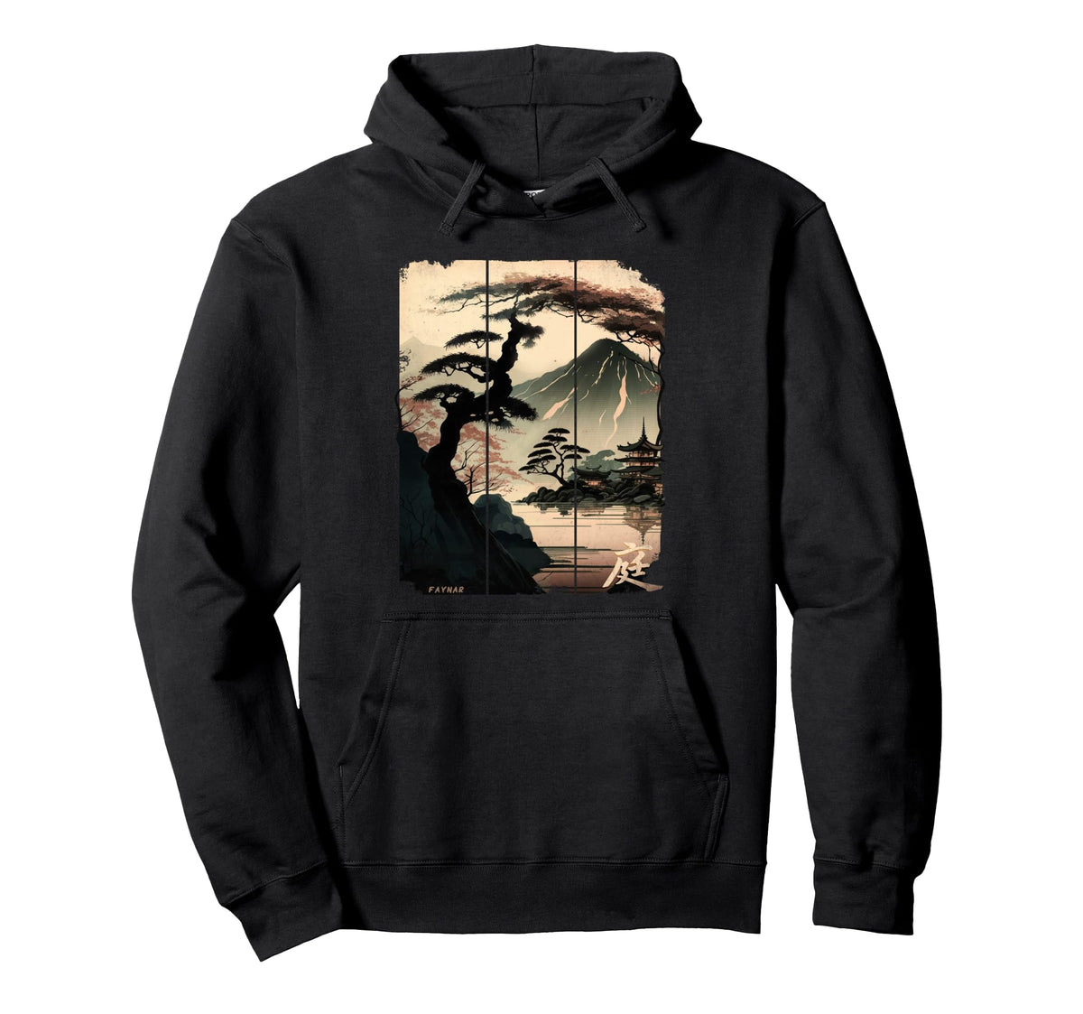 Japanese Landscape Vaporwave Japan Hoodie - Custom Art Print Men Women