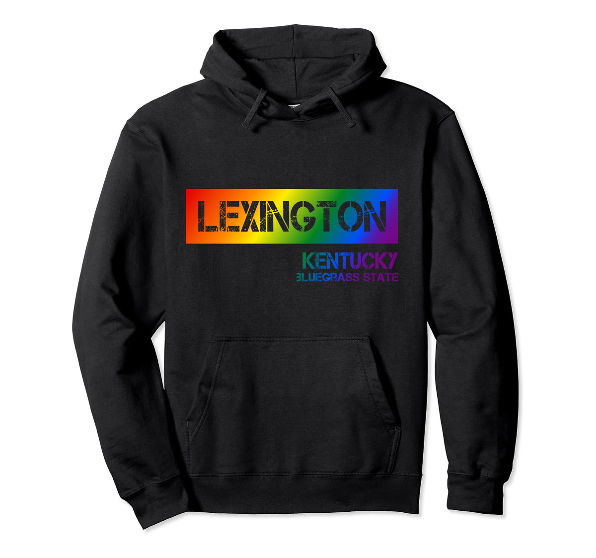 Lexington Kentucky Lgbtqai Rainbow Hoodie - Novelty Apparel Men Women