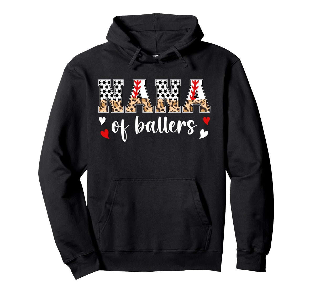 Nana Ballers Baseball Soccer Nana Hoodie - Trendy Graphic for Adults