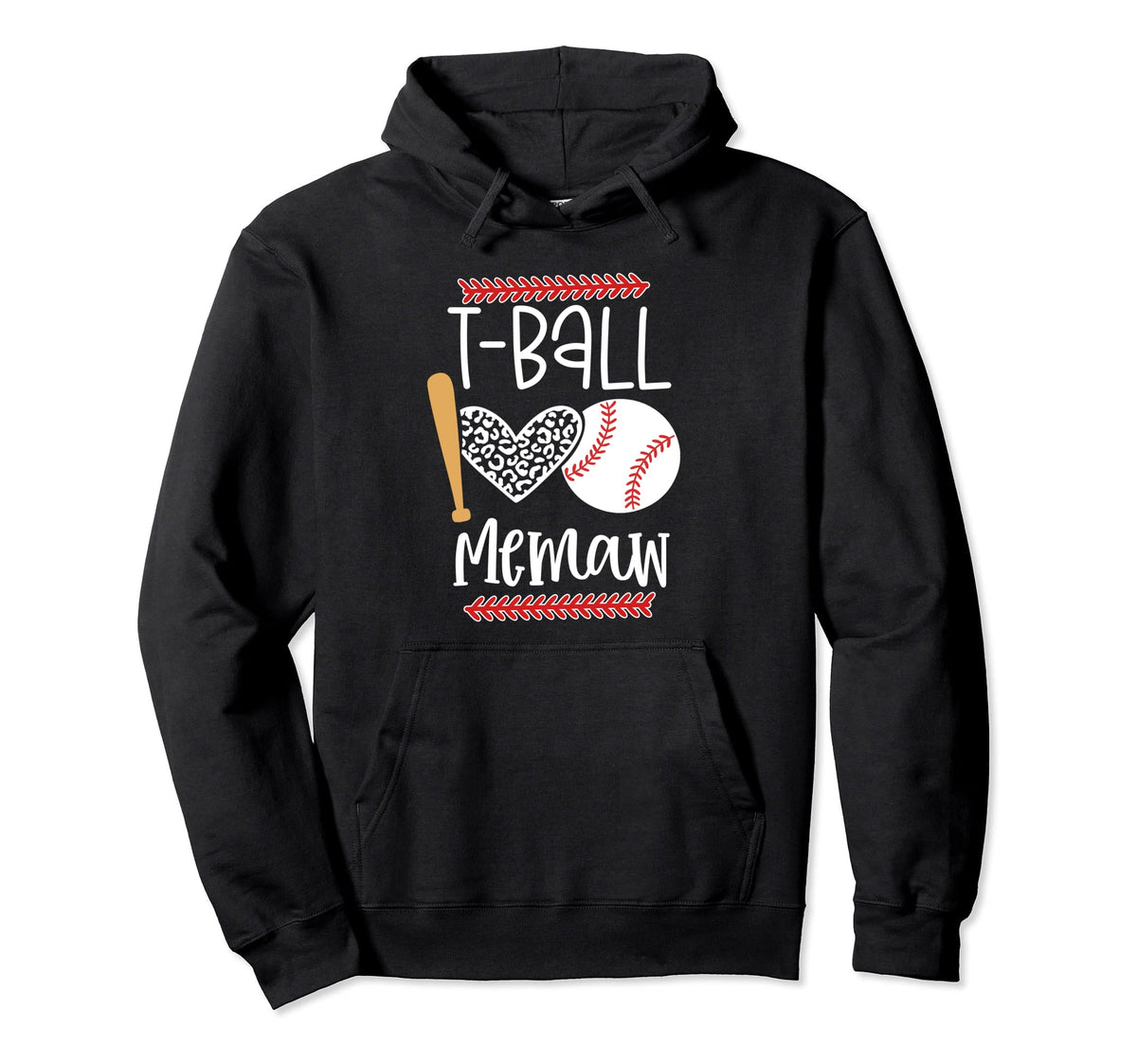 Proud T Ball Memaw Gift Baseball Grandma Hoodie - Minimalist Print Unisex