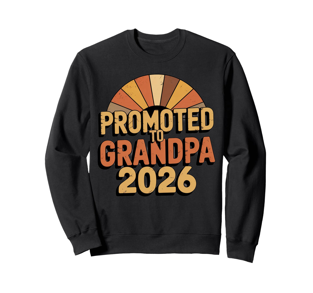 Promoted To Grandpa 2026 Rainbow Sweatshirt - Casual Everyday Wear Unisex