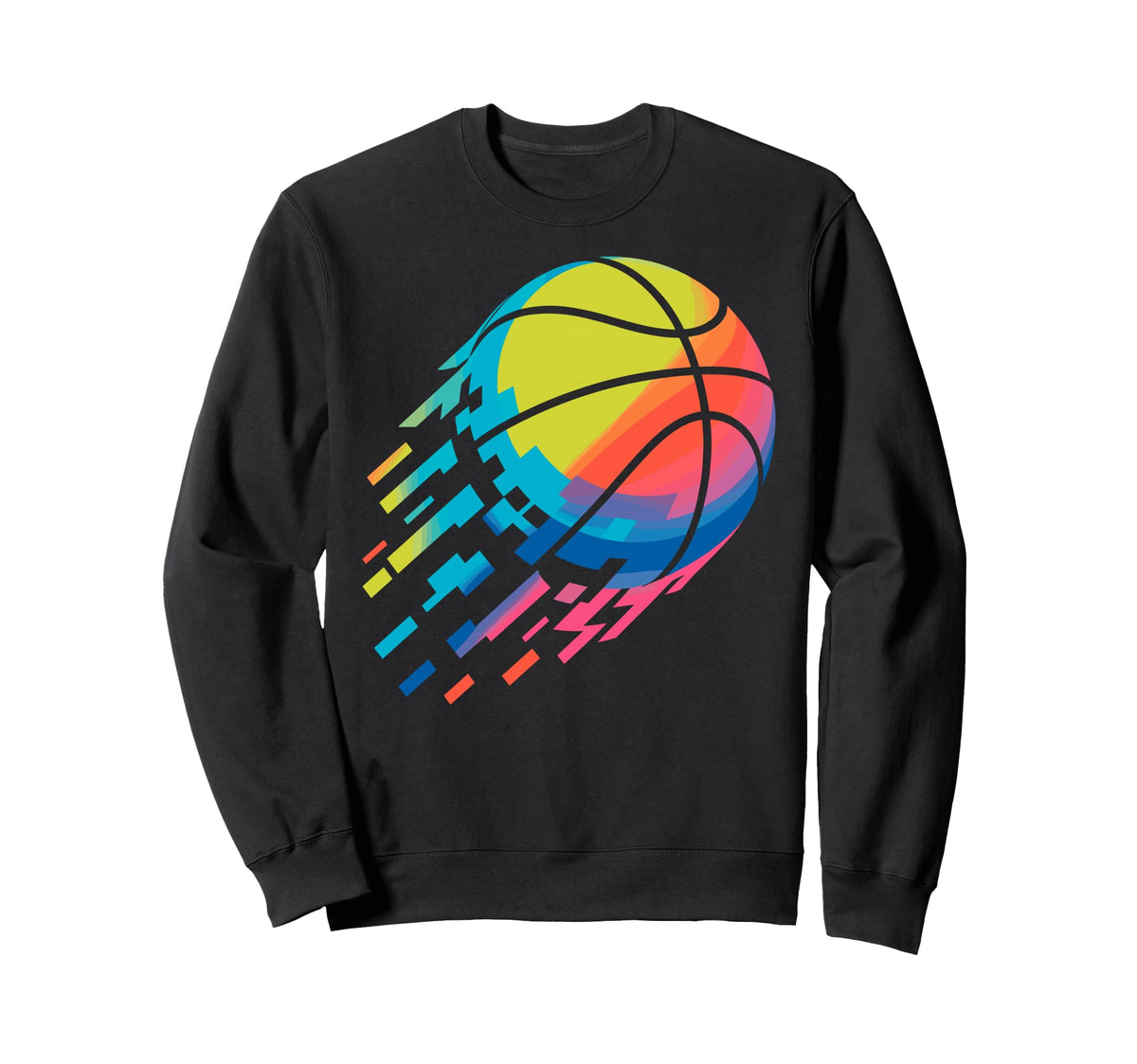 Colorful Basketball Ball Basketball Sweatshirt - Graphic Print Men Women