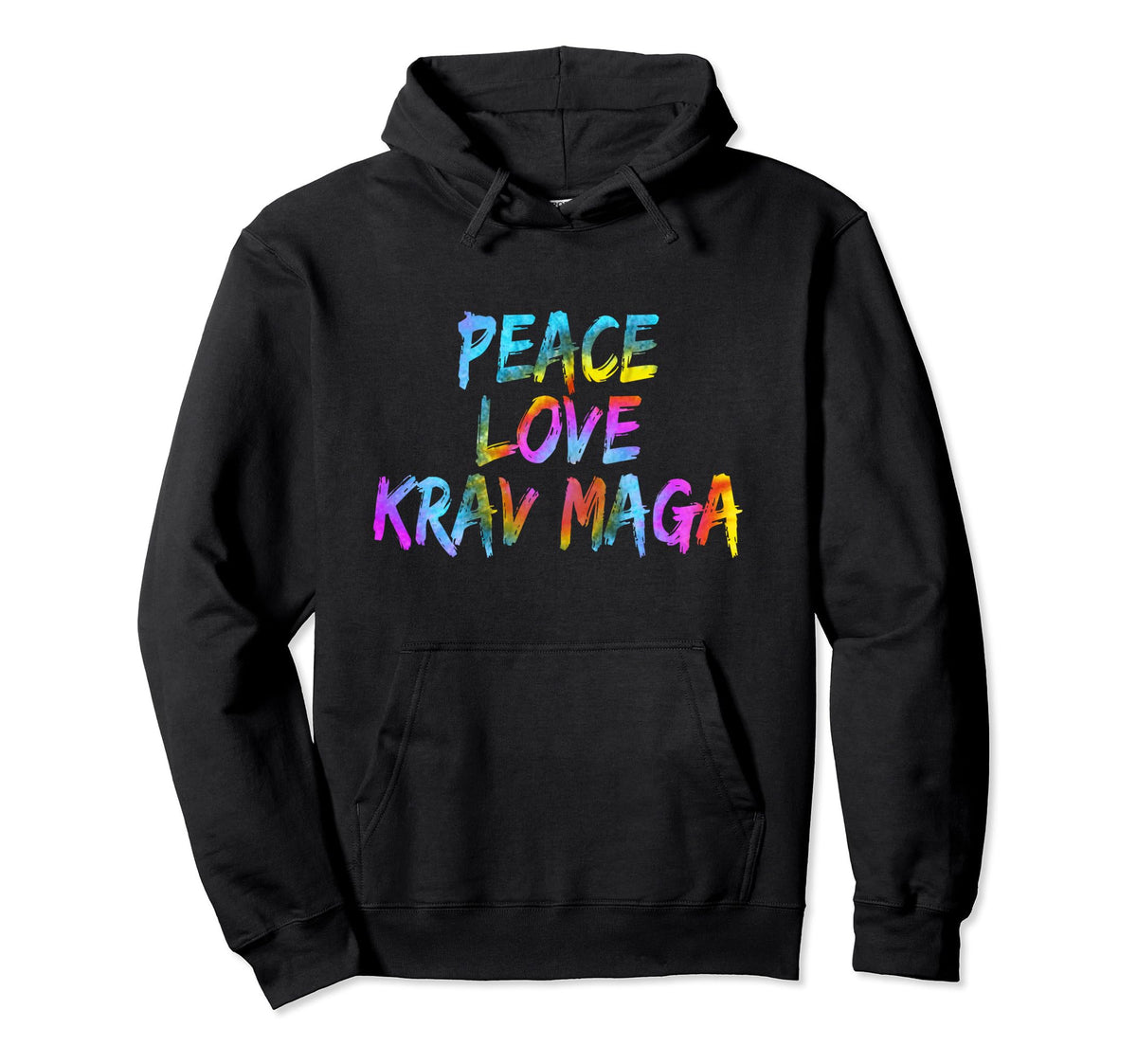 Krav Maga Sports Kampfsport Peace Love Hoodie - Novelty Apparel for Adults