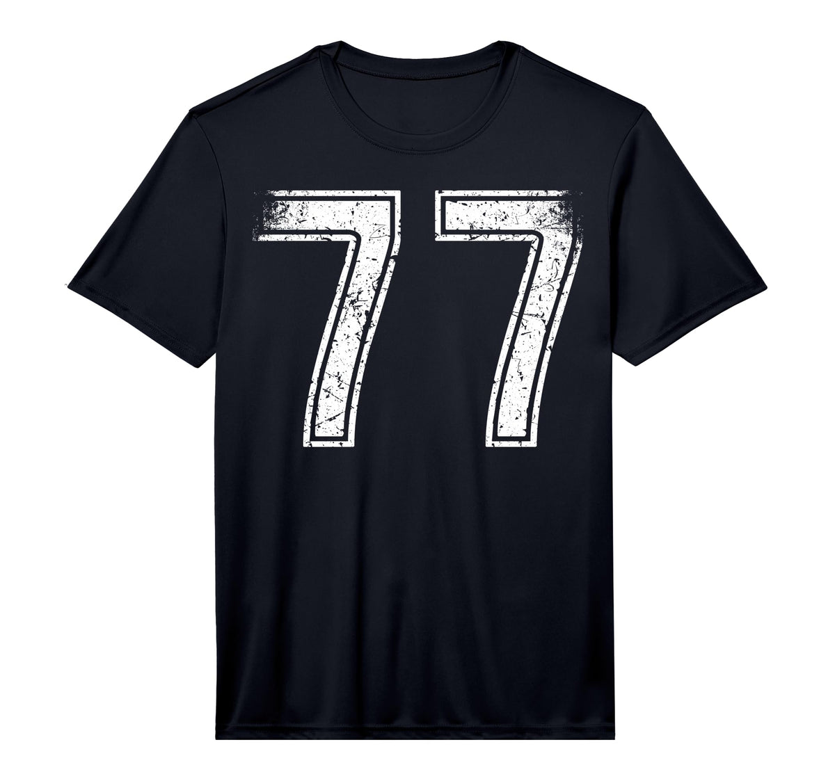Sport Team Number 77 Performance T-Shirt - Casual Everyday Wear Men Women