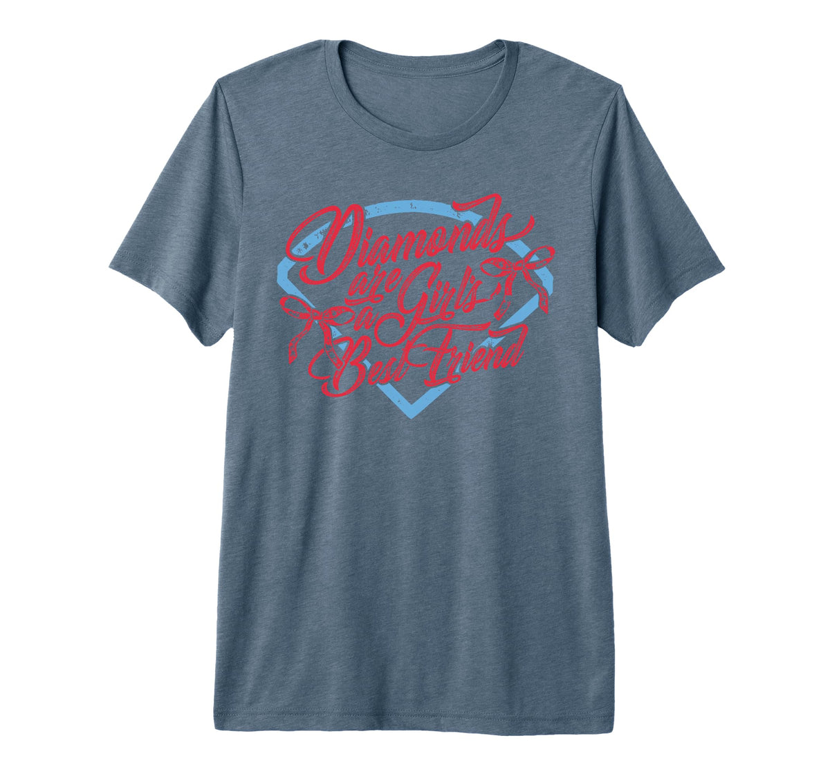 Best Friend Diamonds Are Baseball T-Shirt - Casual Everyday Wear Men Women