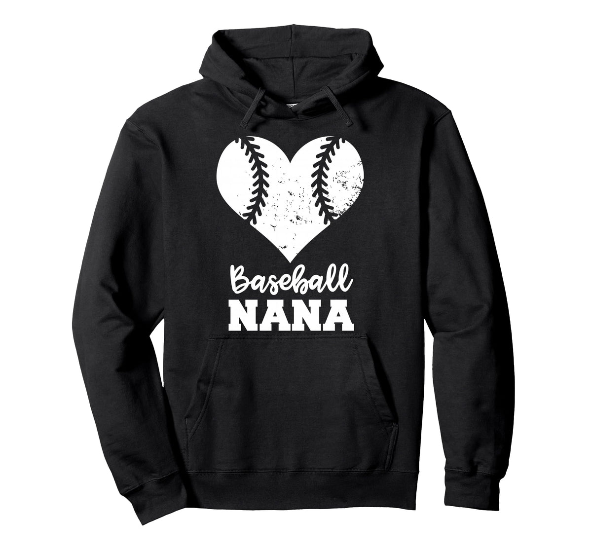 Baseball Nana Heart Funny Baseball Hoodie - Trendy Graphic Men Women