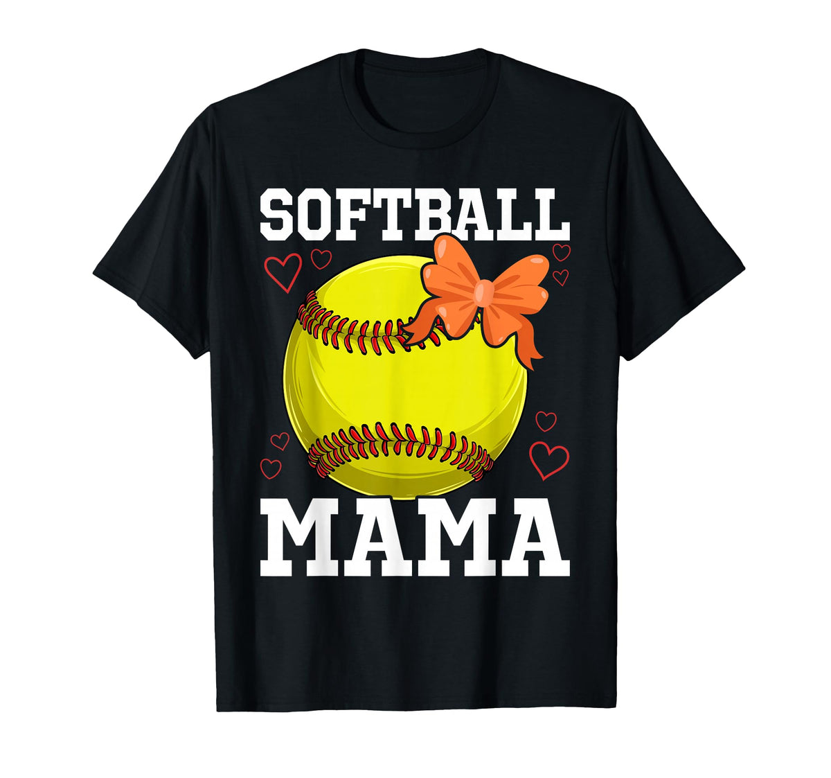Softball Mama Groovy Softball Mom T-Shirt - Casual Everyday Wear Men Women