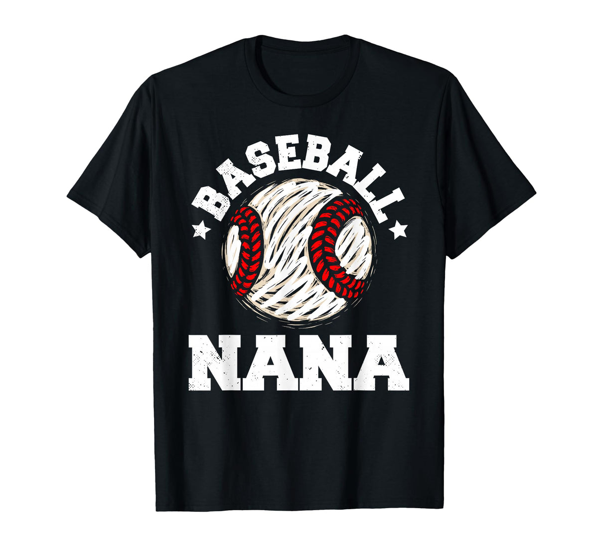 Baseball Nana Distressed Funny Grandma T-Shirt - Streetwear Style Unisex