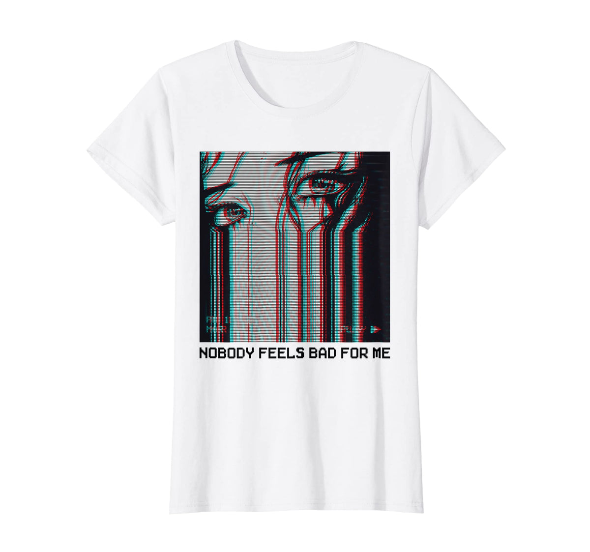 Womens Nobody Feels Bad Me Vaporwave T-Shirt - Streetwear Style Unisex