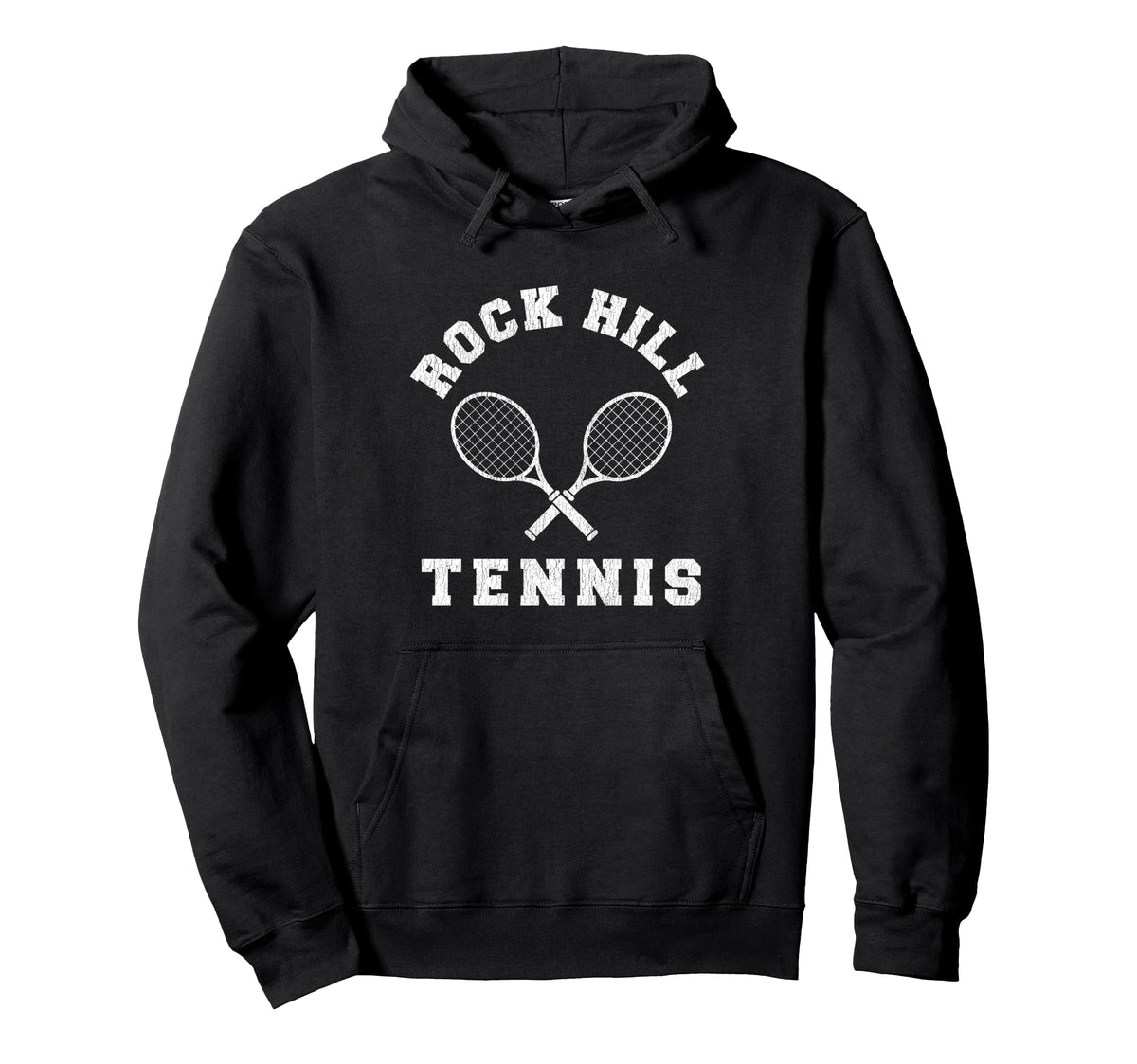 Rock Hill Tennis Team Distressed 90S Vibe Hoodie - Trendy Graphic Men Women