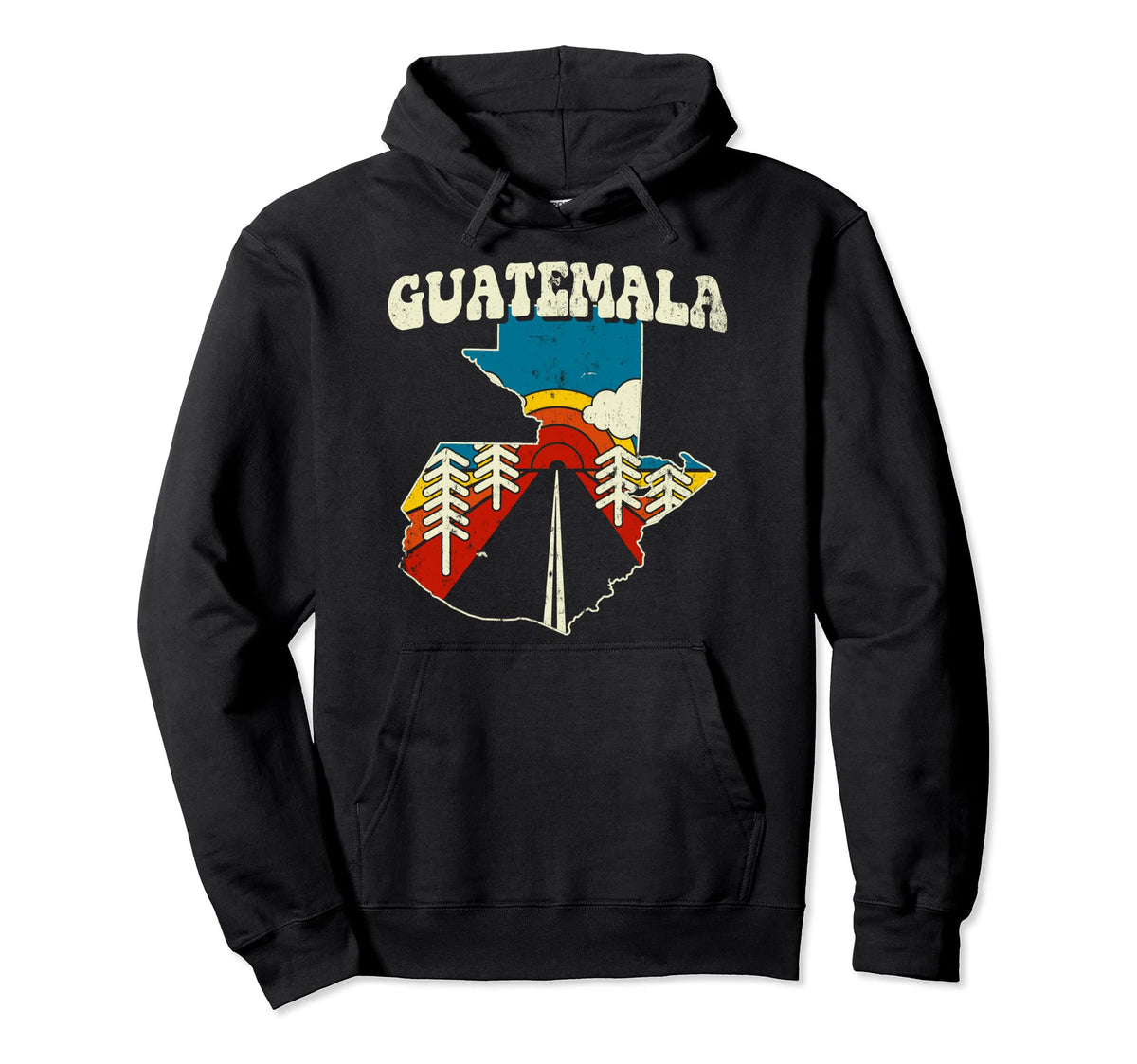 Guatemala Guatemalan Country Rainbow Hoodie - Aesthetic Graphic for Adults