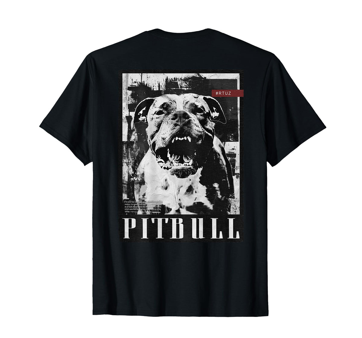 Back Y2K Streetwear Dog Pit Bull T-Shirt - Trendy Graphic Men Women
